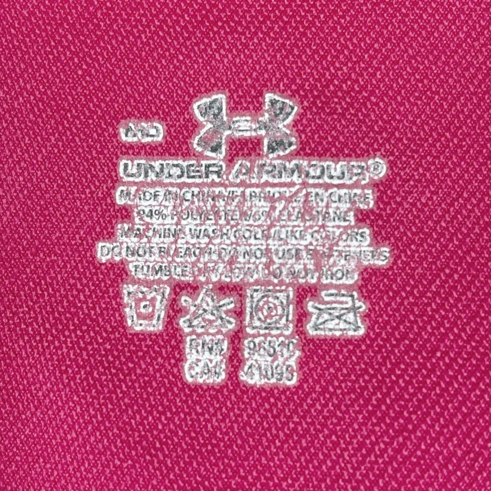 Under Armour Pink Quarter Zip Pullover Womens Medium Fitted Athletic - Picture 4 of 8
